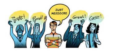 Reaction to Mediocre review, not good